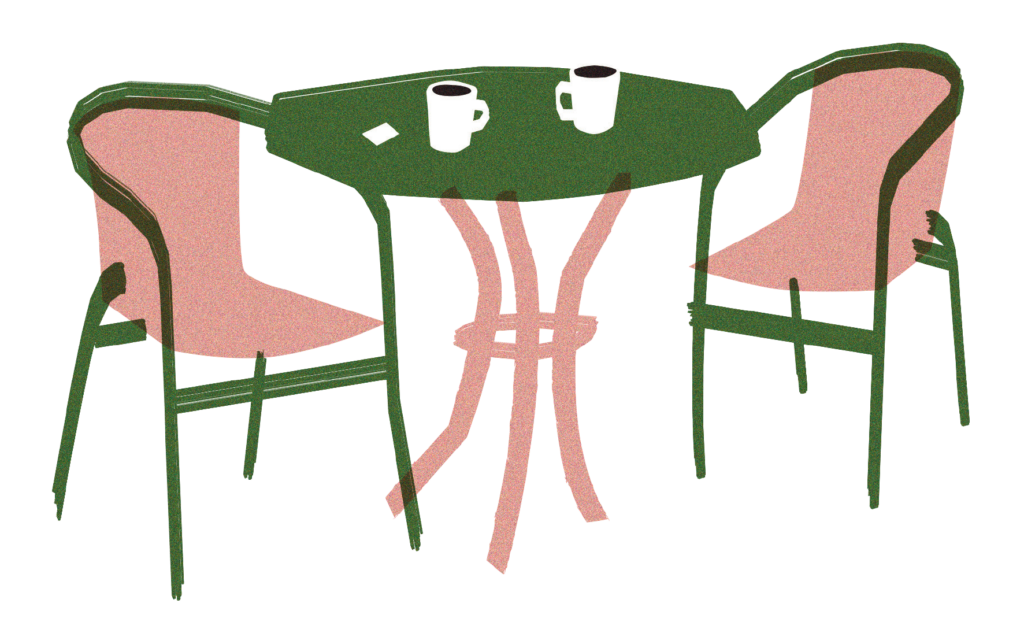 cafe table and chair